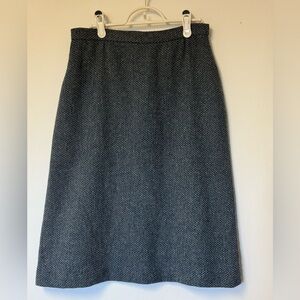 Vintage 60s Mister Leonard Wool Blended Gray Women's Skirt Classic Minimalist